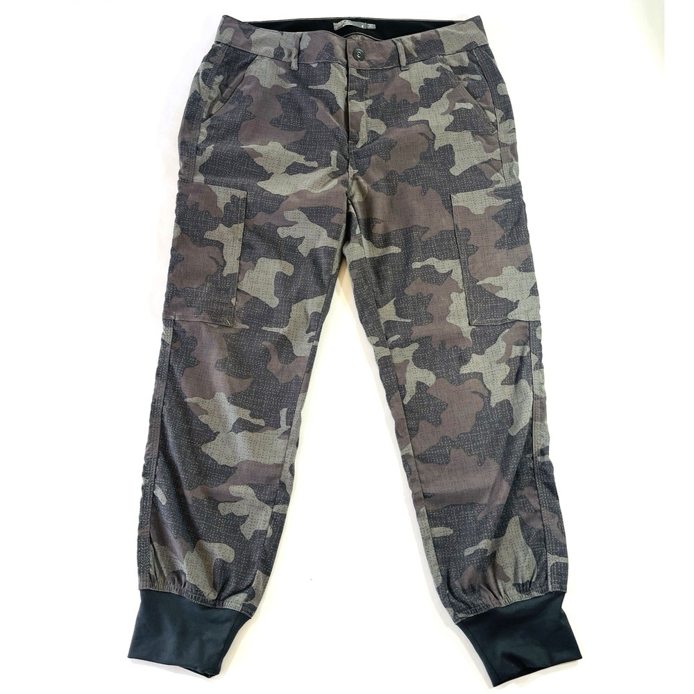Prana Sky Canyon Pants Sz 8 Womens Camo Jogger Stretch Cargo Pockets Hiking
